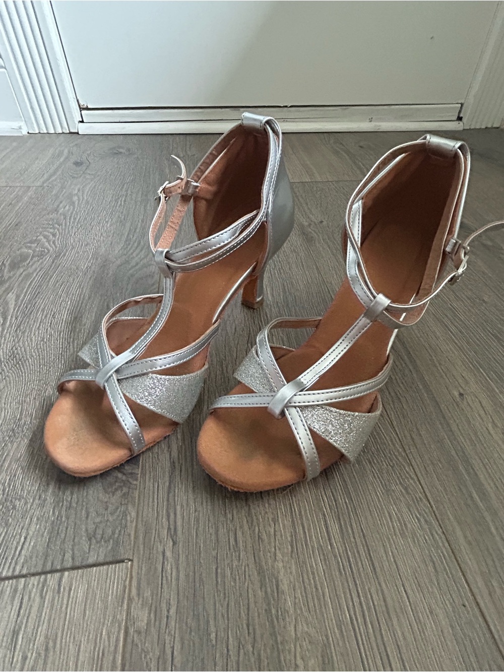 Silver Strappy High Heel Sandals - Women's Dance Shoes